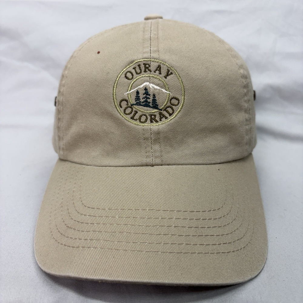 Sutton's Sportswear Ouray Colorado Hat Unisex OSFM Tan Embroidered Cap